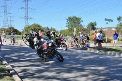 Team motorcycle at bike race