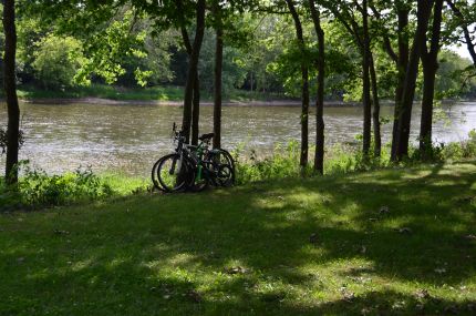 Bikes Parker by the Kankakee Trail