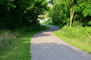 Paved section of MT after Singing Hills Forest Preserve