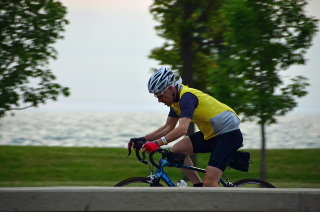 Cyclist on Bike The Drive