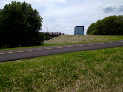 View of trail to new bridge