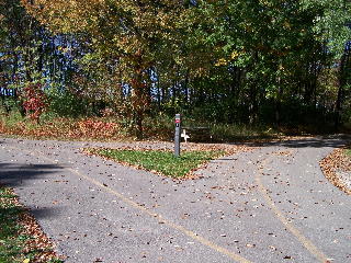 Black path to the right, red path to the left...