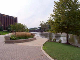 Fox River Trail brisk walk around Hemmens building